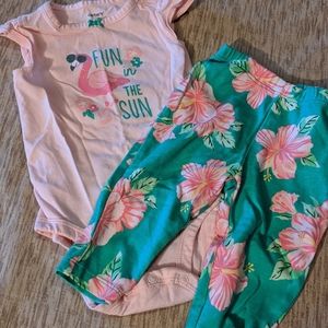 Carter's Fun in the Sun onsie pant set 6 month